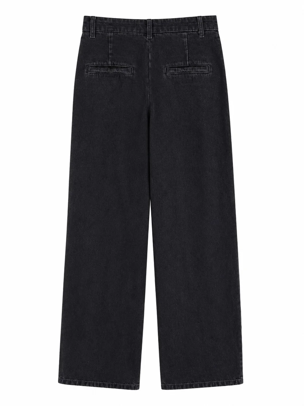 Zara High Rise Pleated Wide Leg Pants Black Trouser Jeans USA 2 EU 34 - Picture 5 of 13